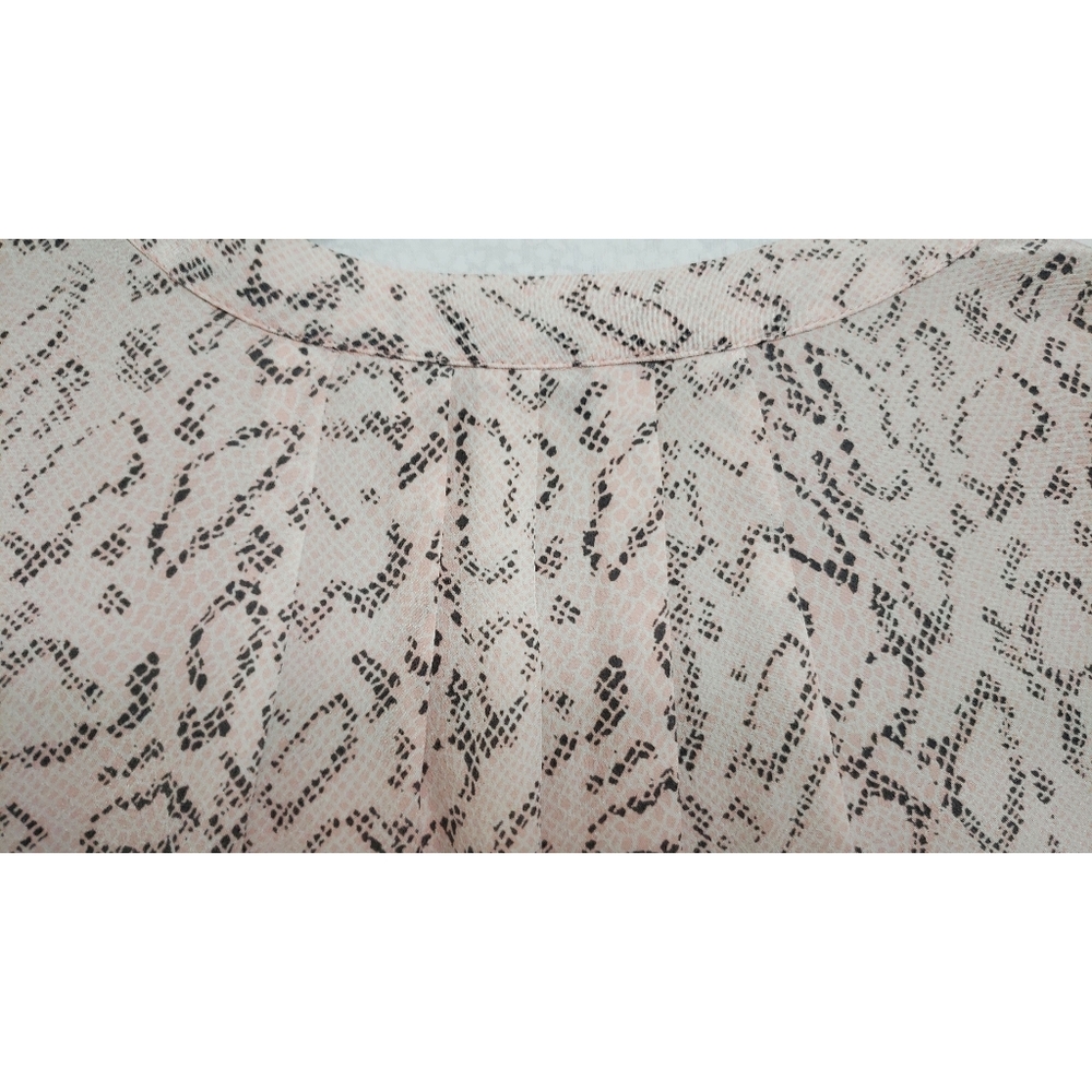 Joie Peterson B Pink Silk Snake Skin Print Top XS - Picture 6 of 8